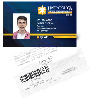 Carné Egresado UNICATÓLICA