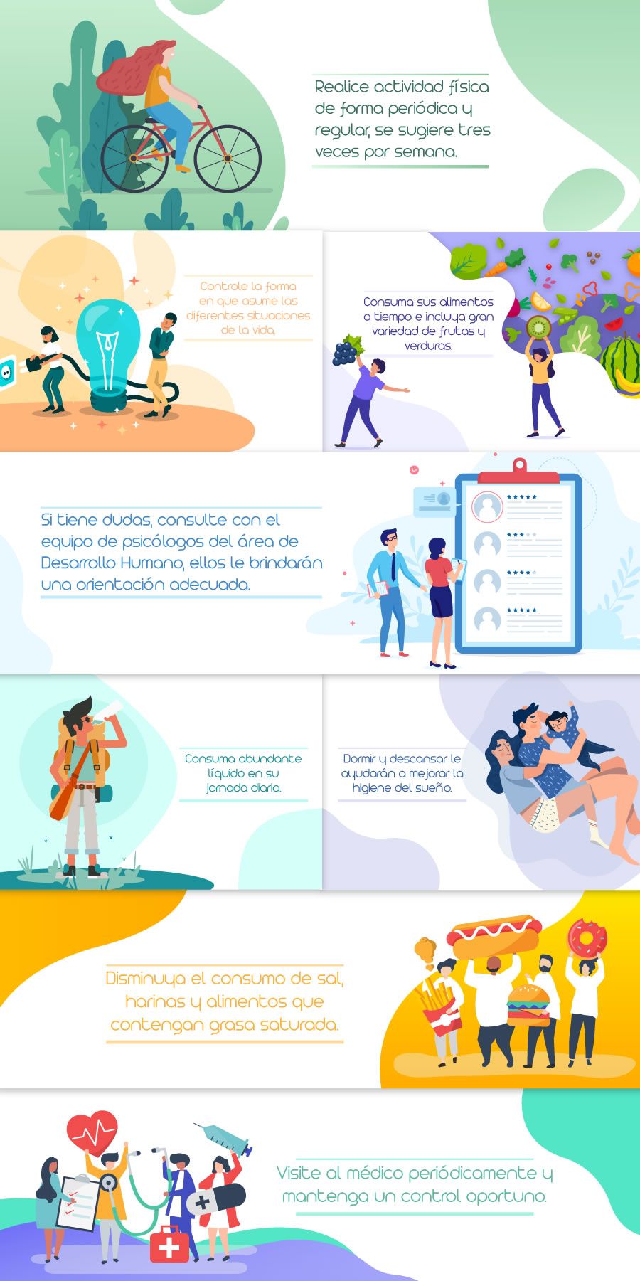 Infografía de Hábitos Saludables para Estudiantes UNICATÓLICA Infografía de Hábitos Saludables para Estudiantes UNICATÓLICA