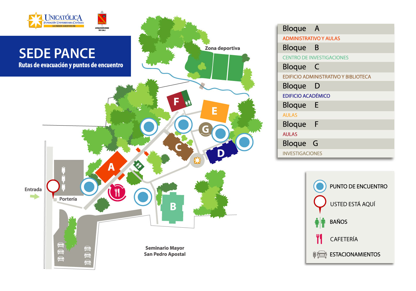Mapa Sede Pance Unicatólica Mapa Sede Pance Unicatólica